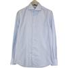Suitsupply Camicia Uomo 40/15 3/4 Extra Slim Blu Cotone Puro A Righe