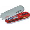 Pierre Cardin Penna stilografica Pierre Cardin Momento acciaio bordo oro inchiostro blu vet...