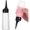 NIYANGLE Bottiglia Applicatore Tinta Chioma Bianca in Plastica con Beccuccio Inclinato e Scala Graduata per Applicare Colore e Trattamento Chioma