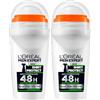 L'Oreal Paris L'Oréal Paris Men Expert Shirt Protect Deodorante Roll-On Anti-Traspirante Protezione 48h con Tecnologia Anti-Traccia Fresca Fragranza - 2 Flaconi da 50ml