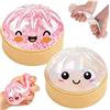 CHANCCI 2 pezzi Giant Glitter Dumpling Squishy,Gommose giganti a forma di raviolo con glitterati, Palline antistress a forma di raviolo, Divertente Giocattolo Antistress d'azione Anime