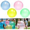 Wxeadu 4 Pezzi Palla Gonfiabile, 120cm Palloni Gonfiabili Giganti, Palloncini Trasparenti, Giganti TPR Pallone Gonfiabile Gigante per Feste All'Aperto con Palloni da Spiaggia (Blu,Rosa,Verde,Giallo)