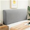 RTSFKFS Copritestiera Letto Copertura/Copri Testata Letto Matrimoniale/Singolo Imbottito Bianco Velluto Fodera Elastica Protezione,Premium Tortora All-inclusive Lavabile ( Color : Light Grey , Size : 200cm/79