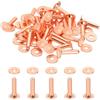 PATIKIL 6x2.3x10mm Rivetti E Rondelle In Pelle 24 Set Rivetti E Rondelle In Rame Fermagli Metallici Pioli Per Artigianato In Pelle Cinture Portafogli Collari DIY Crafts
