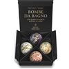 SatinNaturel Satin Naturel Cofanetto 4 Bombe da Bagno BIO Lussuose Vegan Regalo Benessere per