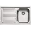 Franke Radar RRX 611 101.0053.242 Lavello da Incasso 1 Vasca con Gocciolatoio Sinistro 86 x 50 cm Inox - 85862907