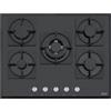 Franke Piano Cottura da Incasso 70 cm 5 Fuochi Gas Griglie in Ghisa Cristallo Nero Franke Smart Linear Square FHNS 705 4G TC BK C - 106.0490.102