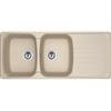 Franke Lavello da Incasso 2 Vasche con Gocciolatoio Reversibile Fragranite Franke AZG 621 3 1/2 WWK REV Avena 114.0490.256