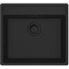 Franke Lavello da Incasso Fragranite Monovasca 56 x 51 cm con Banco Miscelatore Maris Black Matt -Nero Opaco Franke MRG 610-52 TL 114.0661.642