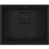 Franke Lavello da Incasso Fragranite Monovasca Sottotop 56 x 46 cm Kubus 2 Vasca 52 x 42 cm Black Matt Franke KNG 110-52 125.0718.450