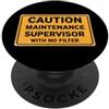 Engineer Vintage Industrial Warning Divertente supervisore di manutenzione con filtro che dice PopSockets PopGrip Adesivo