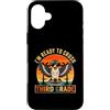 Back to School First Day Falcons Vintage Custodia per iPhone 16 Plus I'm Ready to Crush 3rd Grade Falcon occhiali da sole retrò divertente