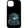 coder cyber hoodie dolphin code dolphin Custodia per iPhone 15 Plus Coder Dolphin con cappuccio