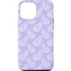 TrendyGrips Custodia per iPhone 12 Pro Max Foulard Motivo Paisley Lilla Viola Etnico Boho A Goccia