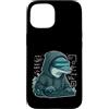 coder cyber hoodie dolphin code dolphin Custodia per iPhone 15 Coder Dolphin con cappuccio