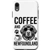 Funny Newfoundland And Coffee Designs Custodia per iPhone XR Caffè E Terranova Divertente Terranova
