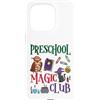 V8Shop Back To School Preschool Custodia per iPhone 15 Pro Prescolare Magia Club Carino Halloween Scuola Studente Insegnante