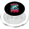 Ocean Predator Graphics Testo Bite Me del predatore dell'oceano del fumetto PopSockets PopGrip per MagSafe