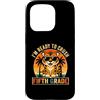 Back to School First Day Tigers Vintage Custodia per iPhone 15 Pro I'm Ready to Crush - Occhiali da sole tigre di quinta elementare, retro divertente