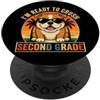 Back to School First Day Bulldogs Boys C I'm Ready to Crush - Occhiali da sole Bulldog di seconda elementare, stile retrò divertente PopSockets PopGrip Adesivo