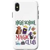 V8Shop Back To School High School Custodia per iPhone X/XS High School Magic Club Carino Halloween Scuola Studente Insegnante