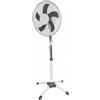 LEOFLA Ventilatore a Piantana Silenzioso 50W con 5 Pale, Oscillazione Automatica e Altezza Regolabile - Ventola da Terra per Casa, Ufficio e Camera da Letto