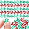 DIELIANHUA 60 Pezzi Mini Caramelle Natalizi in Argilla Polimerica, Caramelle Finte Decorative, Decorazioni Natale Caramelles, Mini Decorazioni Natalizie, 1.1 x1.1 CM, per Deco Natalizie