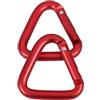 GLEAVI Moschettone da Arrampicata Triangolare Rosso in Lega di Alluminio Blocco di Sicurezza Antismarrimento 2 Pezzi per Attrezzatura Outdoor e Campeggio