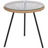 Arti Casa Tavolo d'appoint Acapulco - Tavolino rotondo in vetro e metallo, diametro 44 x 47 cm, design moderno