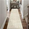 PureCozy Vintage Beige Tappeto Cucina 60x240cm Passatoia Corridoio Antiscivolo Lavabile Scendiletto Camera da Letto Sala Ufficio Lungo Carpet Pelo Corto Morbido Rug