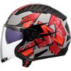 LS2, Casco Moto Jet COPTER II KANJI Gloss Light Grey, XL