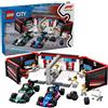 LEGO City F1 garage met Mercedes-AMG en Alpine auto's Bouwpakket met 2 Voertuige