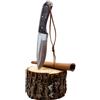 MARTINEZ ALBAINOX COLTELLO CACCIA MANICO LEGNO FODERO CUOIO LAMA 12CM