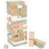 small foot 12217 Torre traballante Gold Edition, in moderni colori di tendenza, in legno, con dadi, dai 3 anni