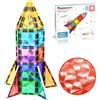 PicassoTiles 30 pezzi Blocchi magnetici Dimensioni da viaggio della serie Mini diamante Set di giocattoli da costruzione magnetici in movimento Kit didattico STEM Playset Educativo Cervello Bambino