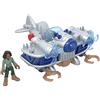 Fisher-Price Imaginext Jurassic World Dominion - Air Tracker Kayla e il suo Aeroplano, il set include un action figure snodata di Kayla Watts, un aeroplano e 2 missili, giocattolo per bambini, 3+ anni, HML45