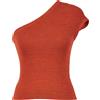 Twinset Top Monospalla in Maglia - Rosso Mattone