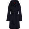 Max Mara Studio Newmang Cappotto con Cappuccio in Lana Vergine