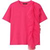 TWINSET Actitude by Twinset T-shirt Regular con Volant in Tulle Fucsia