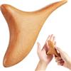 DOITOOL Massaggiatore per Piedi in Legno Thailandese a Forma Triangolare, Strumento Guasha Ergonomico per Massaggio Corpo e Rilassamento Muscolare, Compatto e Portatile per Spa e Uso