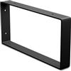Amig - Staffa Rettangolare Singola per Scaffali Industriali - 126 x 261 x 30 mm - Acciaio Nero Opaco - Supporto da Parete per Mensole - Design Funzionale e Resistente - Ideale per Scaffali da Parete