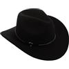 iplusmile Cappello da Cowboy Stile Western Classico Nero per Donna e Uomo in Chinlon con Ampia Falda Taglia 56-58 Cm, per Feste a Tema ed Eventi