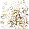 SOFPLATE 100G Ciondoli con Castone Aperto Sul Retro Ciondoli con Cornice Cava Lega metallicas Sfusa Forme Assortite Tibetane Colorate Casuali Castoni In Resina Pendenti per La Creazione di Gioielli Co
