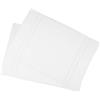 ZOLLNER 2 tappetini da bagno in 50x70 cm - zerbini per davanti la doccia in cotone assorbenti e morbidi - lavabili a 60°C - adatti anche al riscaldamento di pavimento - bianco - in qualità alberghiera