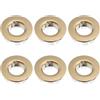 DOITOOL Anelli Copertura Lavandino Bagno Rotondi 6 Pezzi 22-24mm Oro | Copertura Decorativa, Anello Nascosto in Rame, per Lavabo e Vasca, Rimozione Facile
