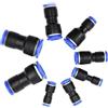 YAKUFAST Raccordi pneumatici Raccordo in plastica PU PG 4 mm 6 mm a 8 mm 10 mm Tubo flessibile for aria e acqua Tubo a innesto dritto Gas Connettori rapidi(PU-12,1pcs)