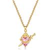 Joliernelle Sacro Cuore di Gesù Cuore Immacolato di Maria Collana per Donne con Pietre Gioielli di Preghiera, Metallo non prezioso, Zirconia