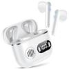 Paekole Cuffie Bluetooth,Auricolari Bluetooth 6.1 - Cuffie Wireless con 6 ENC Cancellazione Rumore Mics, Cuffie in Ear 48 Ore di Riproduzione, Cuffiette Senza Filo Stereo HiFi per iOS/Android - Perla Bianco