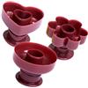 BESPORTBLE Set 3 Stampo per Ciambelle in Plastica Pp Antiaderente Forme Rotonda, Cuore e Fiore fare Dolci e Biscotti in Famiglia