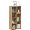 QINXIXINAIXI Libreria in rovere Artisan, 50 x 25 x 105 cm, in legno con 7 scomparti come divisorio e soluzione di stoccaggio per casa o ufficio